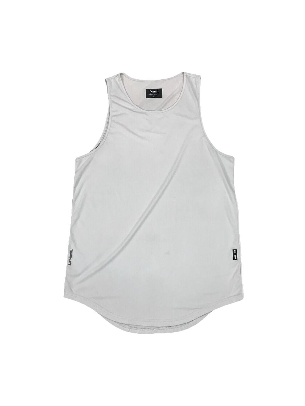 ASRV Tank Top Mens Large L Light Gray Lite Shirt Stretch Gym Running DSG-0146